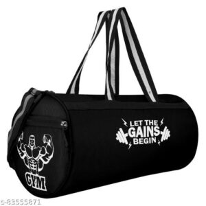 Stylish unisex gym bag made from durable PU material, featuring a spacious main compartment and an additional zippered pocket for gym, sports, and travel use